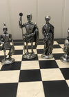 Mullingar Pewter Chess Set and Board | Roman