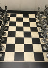 Mullingar Pewter Chess Set and Board | Roman