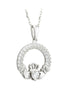 April Birthstone Claddagh Necklace