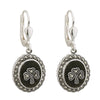 MARCASITE SHAMROCK CONNEMARA MARBLE EARRINGS