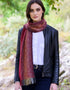 Mucros Skellig Scarf – Red Mix Merino Wool & Cashmere Blend