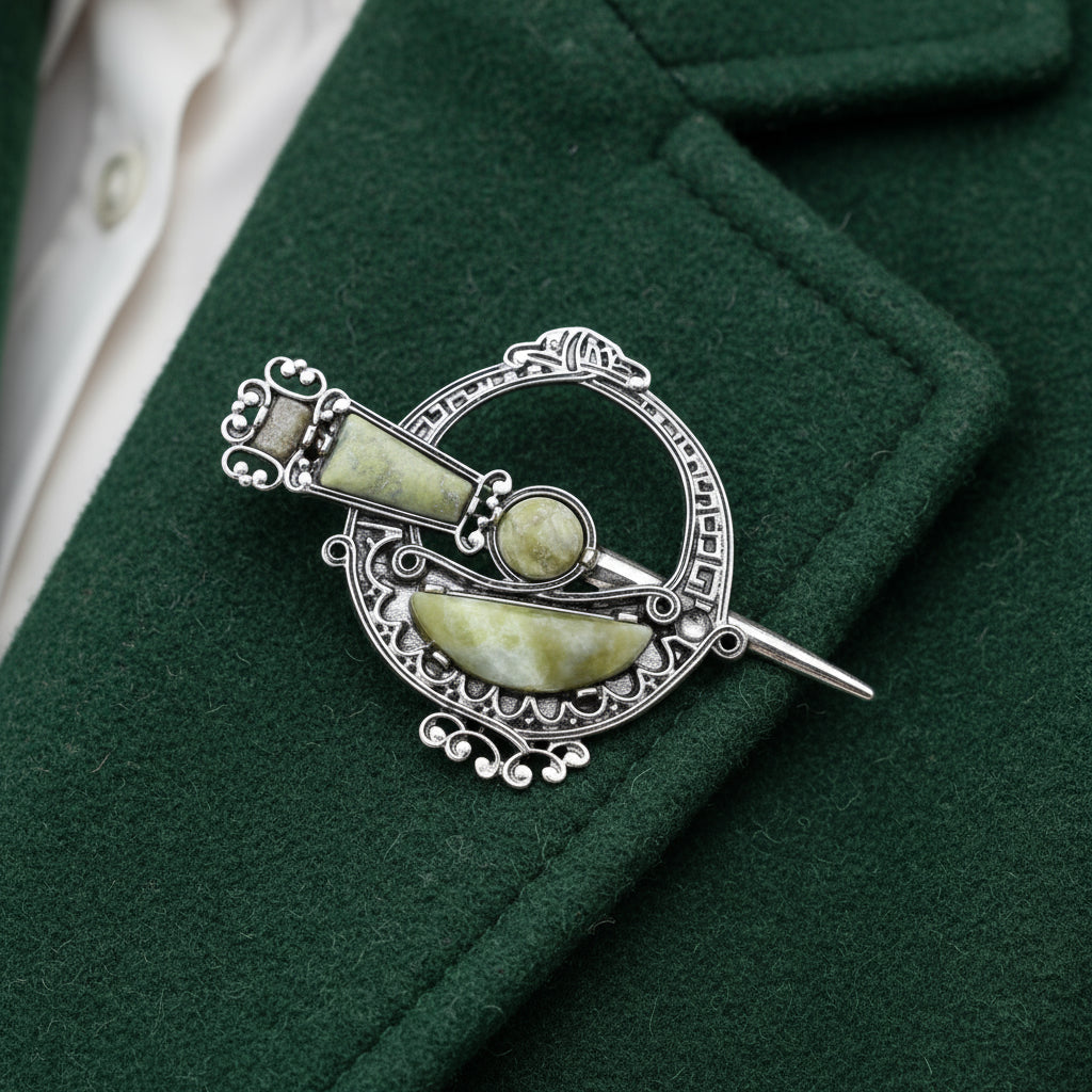 Connemara Marble Tara Brooch