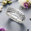 Silver Oxidised Gents Trinity Knot Ring