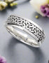 Gents Oxidised Silver Trinity Knot Ring