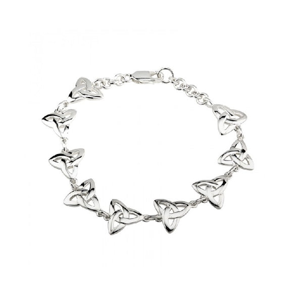 Solvar Silver Celtic Trinity Knot Bracelet Silver