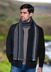 Mucros Grey Black Donegal Scarf