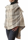 Lambswool Cape | Rust Cream & Brown Mix