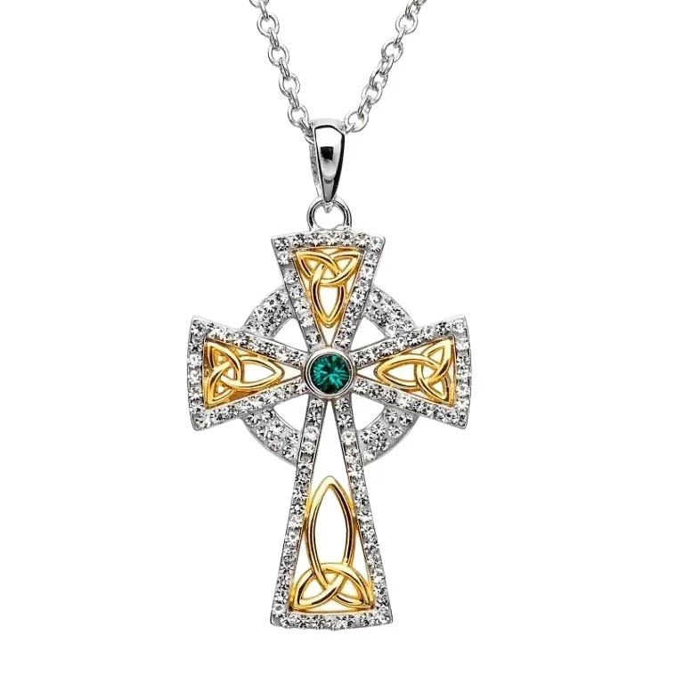 Swarovski Crystal Trinity Gold Plated Cross