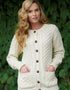 Aran Crafts Lumber Cardigan | Natural