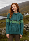 Aran Merino Wool Sheep Sweater – Green