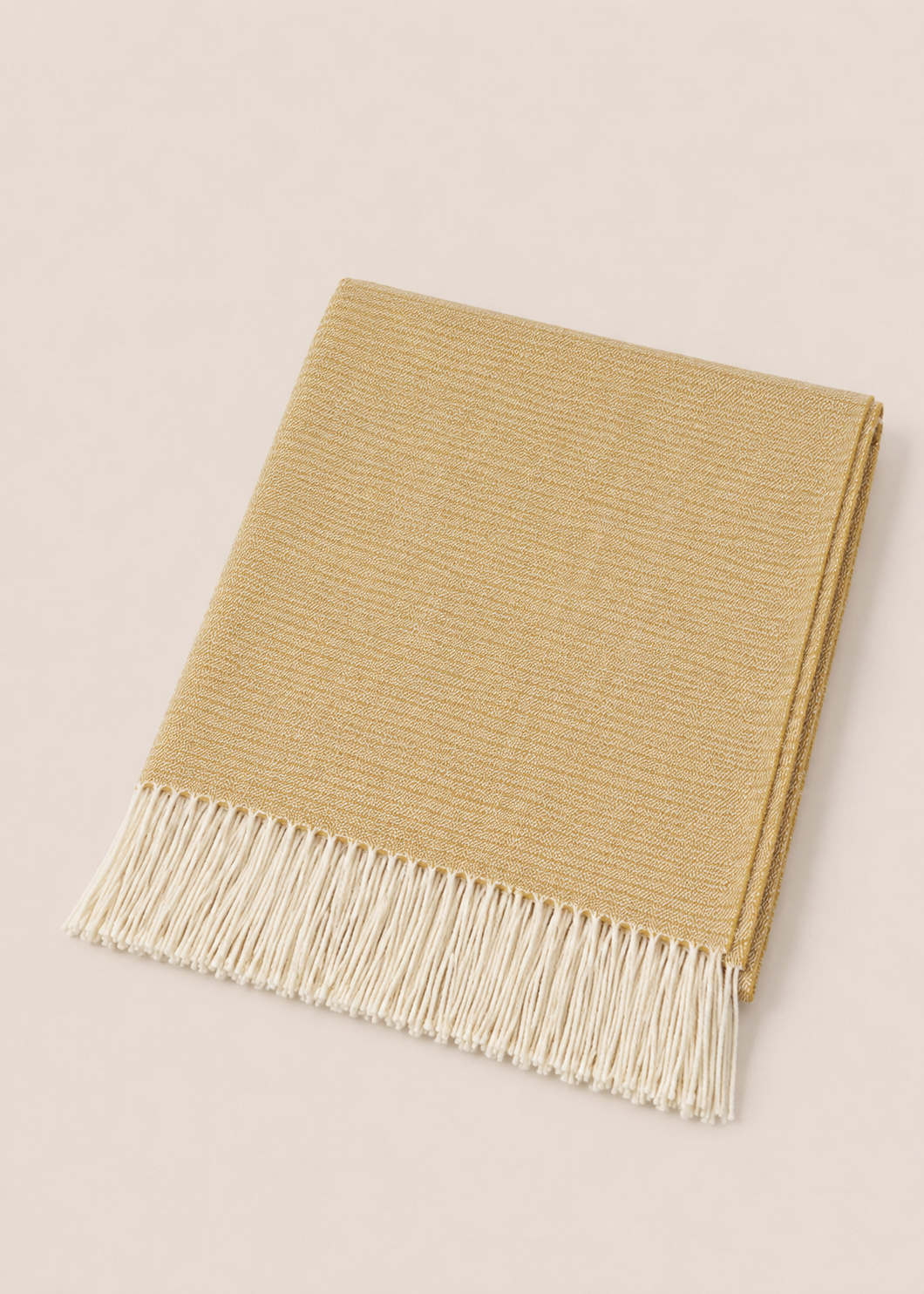 McNutt Supersoft Merino Lambswool Throw | Ripple Lemon