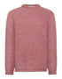 Women's Roll Neck Merino Wool Fisherman Sweater | Pink - Clearance