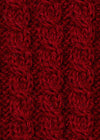 Ladies Merino Cropped Classic Aran Cardigan | Rich Red