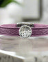 Knot Purple Celtic Cuff Leather Bracelet