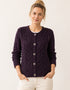 Women's Aran Cable Knit Cardigan | Velvet Plum - Clearance