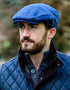 Mucros Trinity Cap | Premium Handwoven Wool Flat Cap | Blue