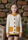 Childrens Roll Neck Cardigan | Donegal Wool
