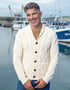 Aran Men's Shawl Button Cardigan | Natural