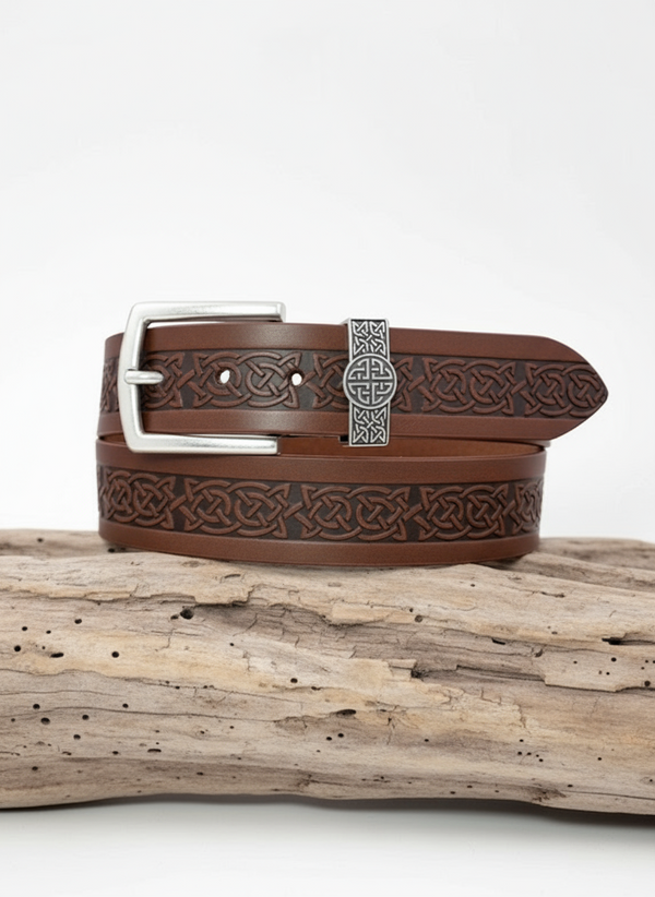 Lee River Leather Celtic Jeans Belt | Brown