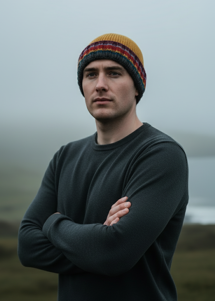 Erin Rib Pullon Turnup Hat | Mustard