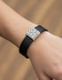 Braden Black Celtic Cuff Leather Bracelet