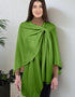 Lambswool Draped Shawl | Green