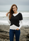 Aran Crossover Wrap | Black