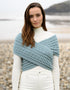 Aran Crossover Wrap | Mist Marl