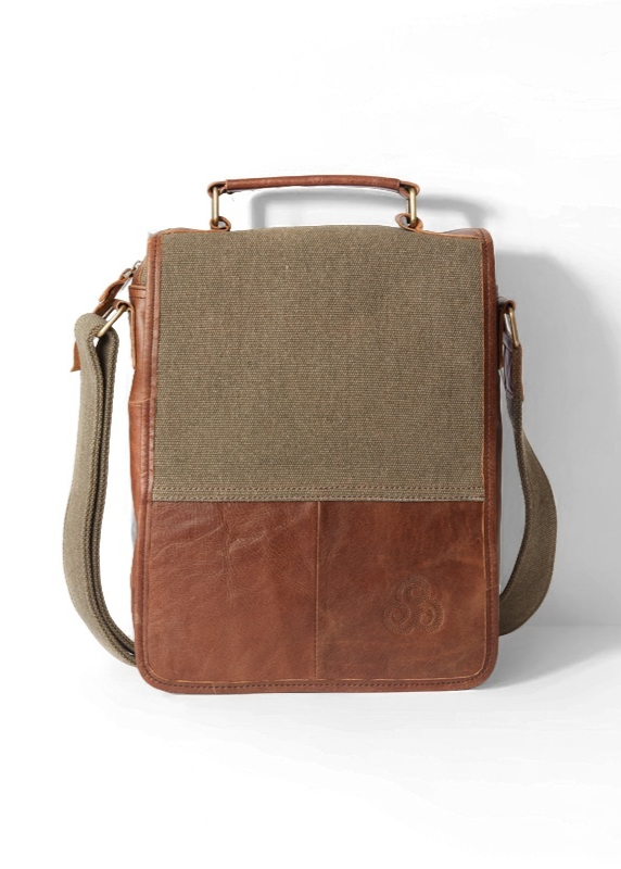 Aran Tweed Leather Bag