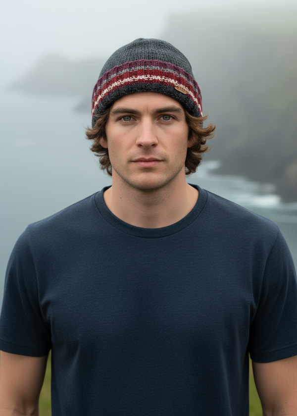 Erin Rib Pullon Turnup Hat | Red