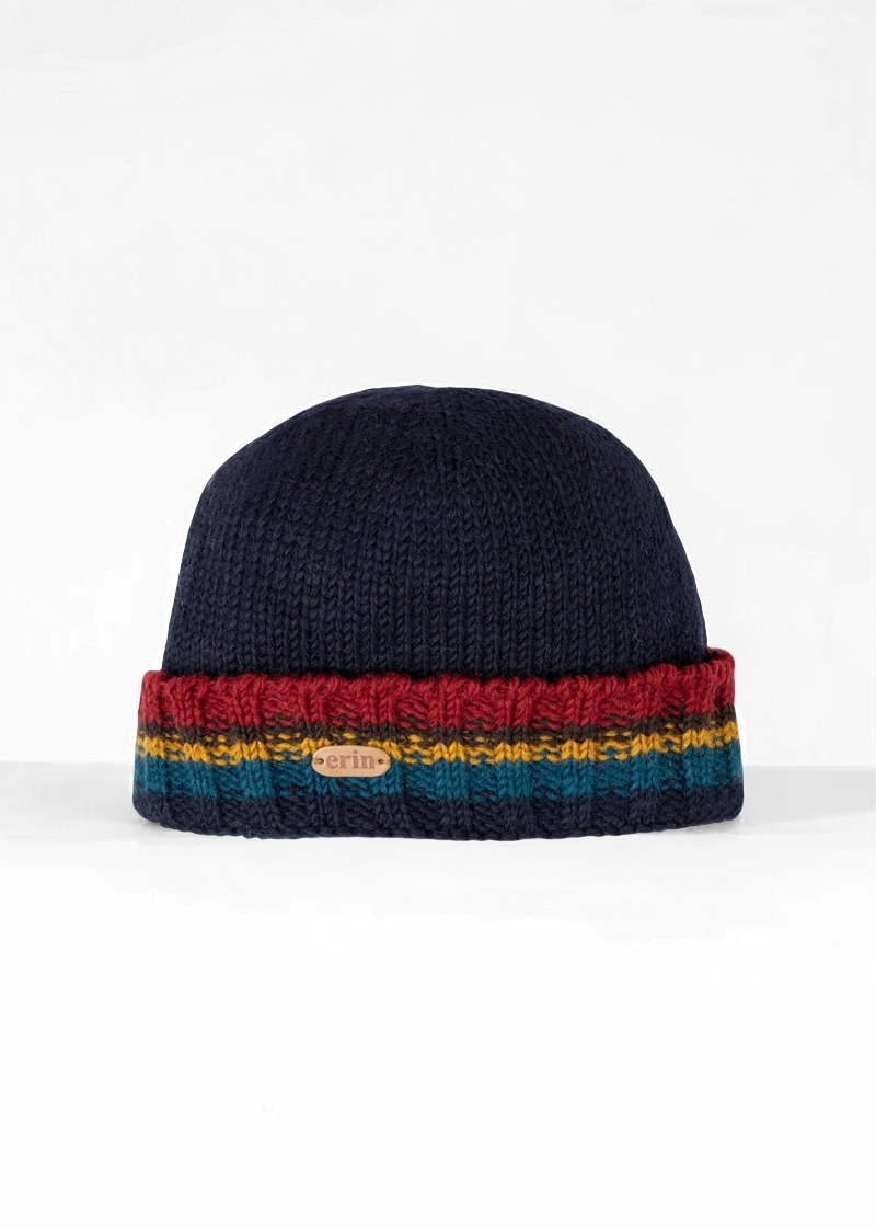 Rib Pullon Turnup Hat | Navy
