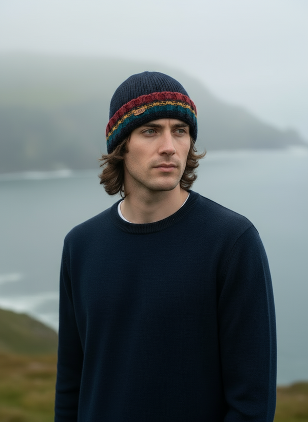 Erin Rib Pullon Turnup Hat | Navy