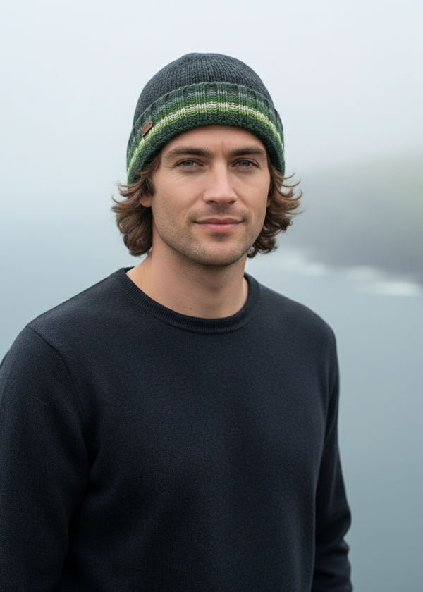Erin Rib Pullon Turnup Hat | Green
