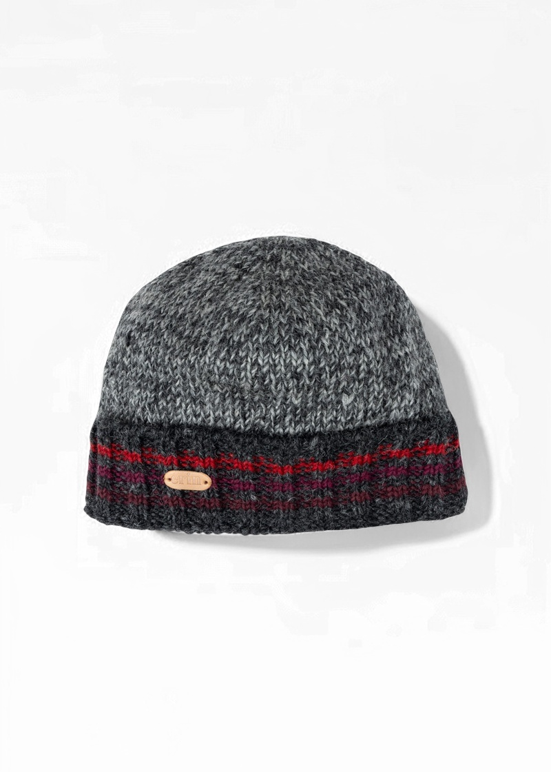 Men's Rib Turnup Hat | Marled Red