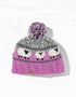 Aran Sheep Bobble Hat | Pink & Grey