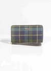 Mucros Tweed Wallet | Navy Green Check