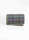 Mucros Tweed Wallet | Navy Green Check