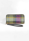 Mucros Tweed Wallet | Green Purple Check