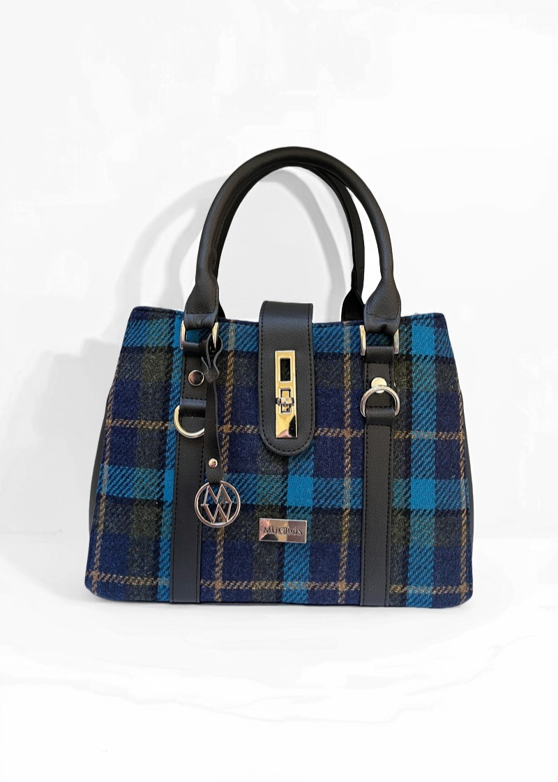 Mucros Jessica Bag | Navy Check
