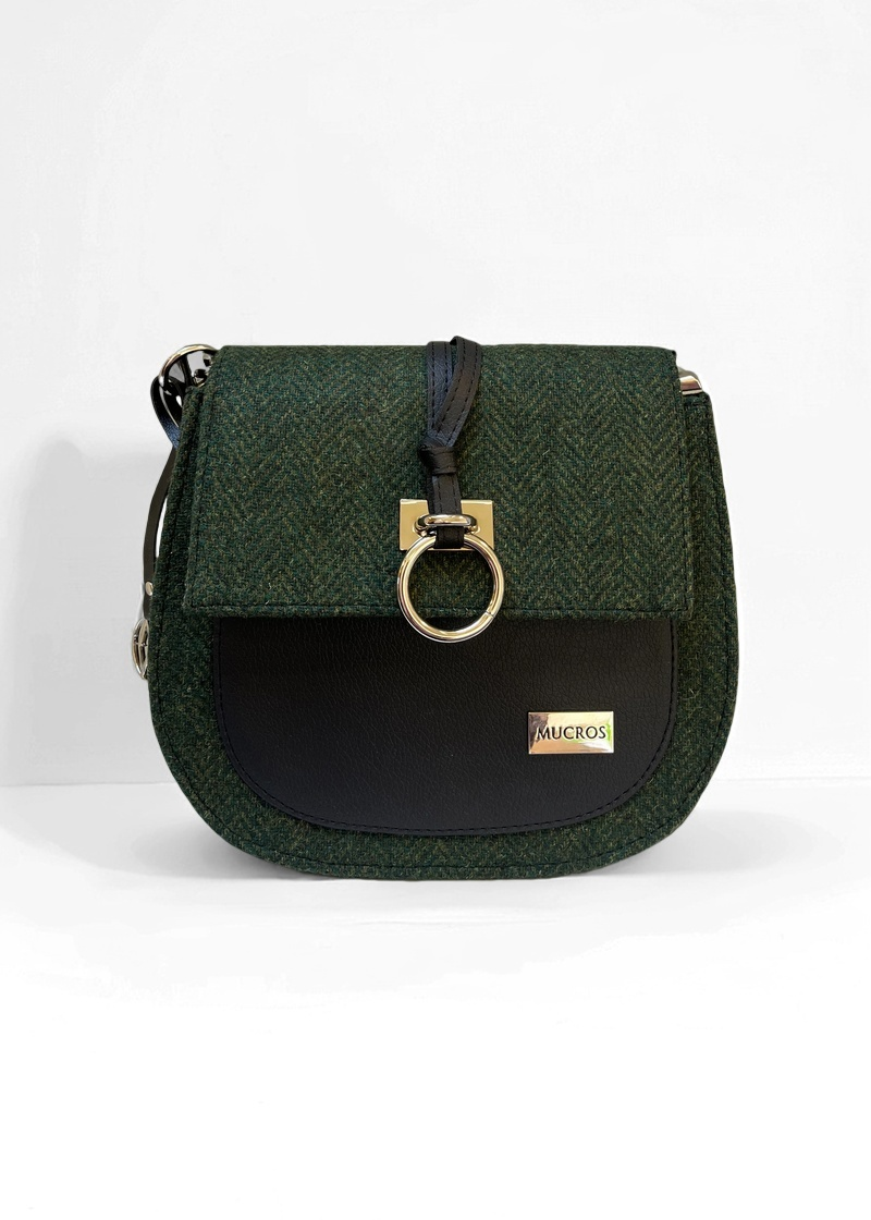Mucros Grace Bag | Green Herringbone