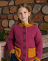 Childrens Roll Neck Cardigan | Donegal Wool