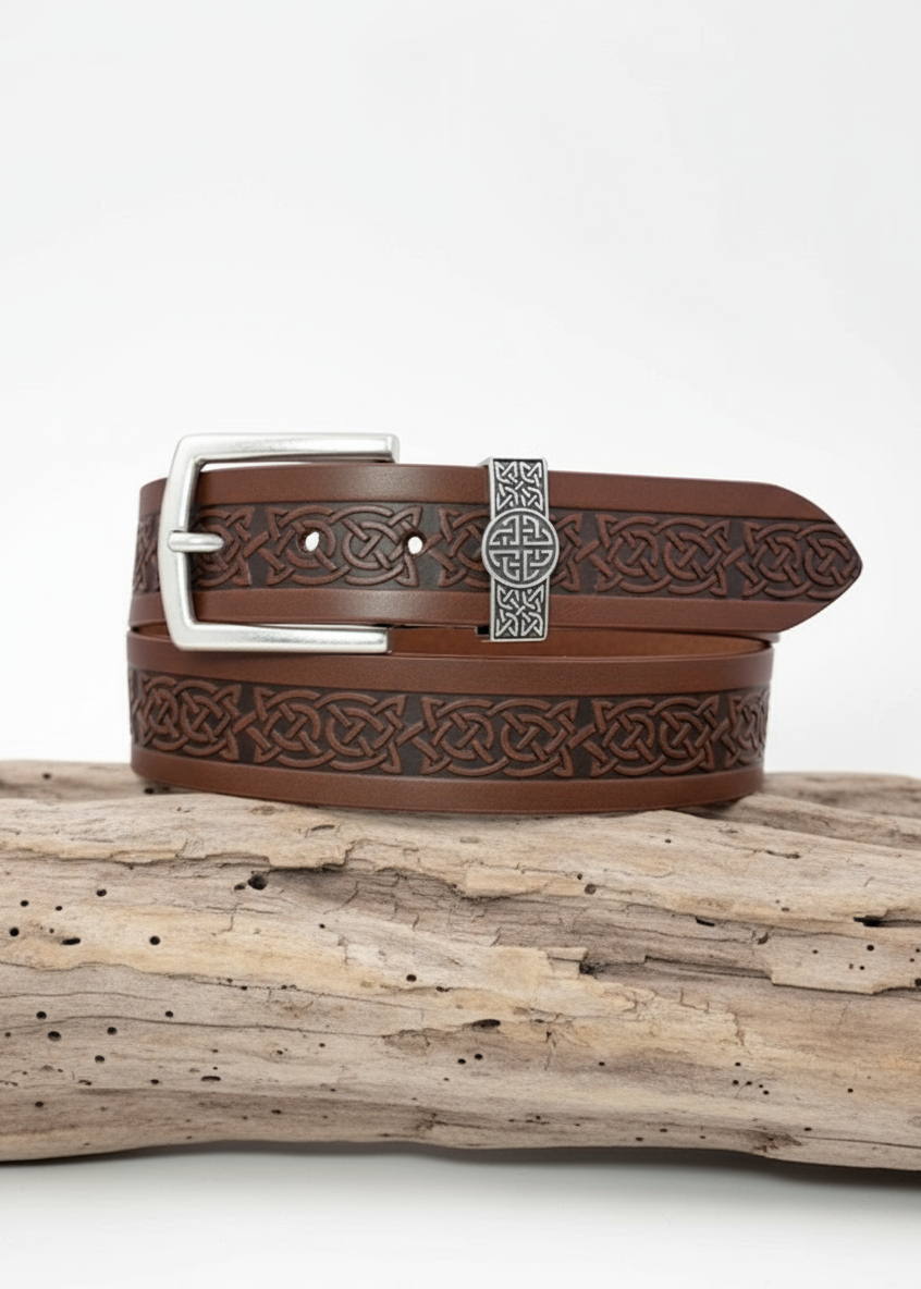 Lee River Leather Celtic Jeans Belt | Brown