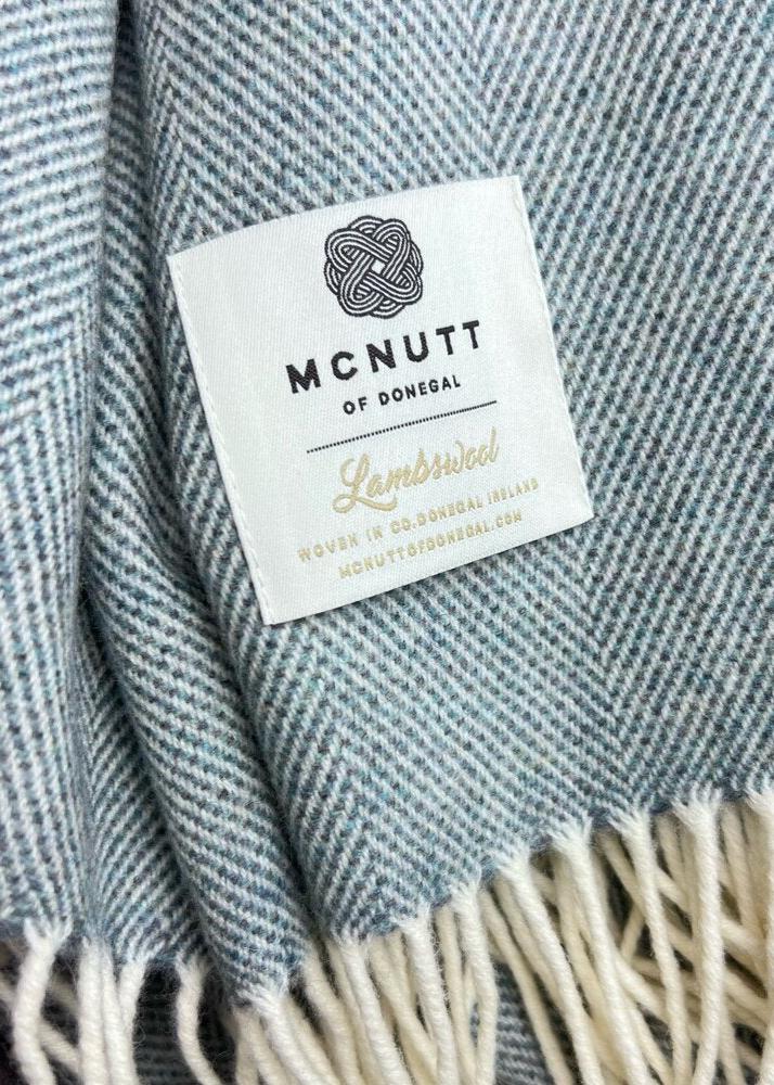 Mcnutt Lambswool Throw | Spotted Blue