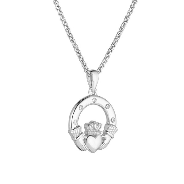Sterling Silver Claddagh Necklace
