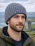 Aran Donegal Fleck Wool Hat - Grey Marl