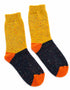Tricolor Merino Wool Socks | Yellow, Brown & Orange