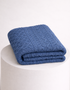 Aran Honeycomb Blanket | Denim