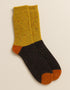 Tricolor 100% Merino Wool Socks | Yellow