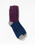 Tricolor 100% Merino Wool Socks | Burgandy