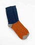 Tricolor 100% Merino Wool Socks | Navy